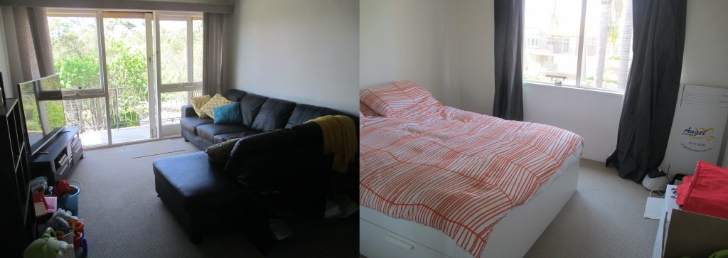 Before transformation of a Drummoyne apartment by Air Design Australia